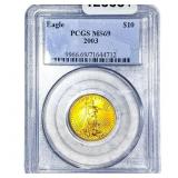 2003 $10 Gold Eagle 1/4oz AGW PCGS MS69