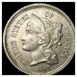 1867 Nickel Three-Cent Piece CLOSELY UNCIRCULATE