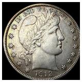 1912 Silver Barber Half Dollar NEARLY UNCIRCULAT