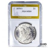 1878-S Morgan Silver Dollar PGA MS64