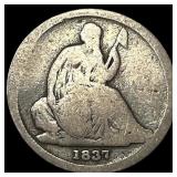1837 Silver Seated Liberty Dime NICELY  CIRCULATE