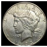 1923-S Silver Peace Dollar NEARLY  UNCIRCULATED