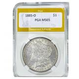 1885-O Morgan Silver Dollar PGA MS65