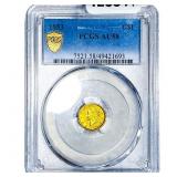 1853 Rare Gold Dollar PCGS AU58