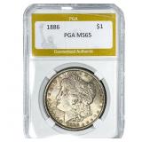 1886 Morgan Silver Dollar PGA MS65