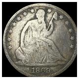 1869-S Silver Seated Liberty Half Dollar NICELY