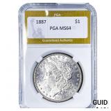 1887 Morgan Silver Dollar PGA MS64
