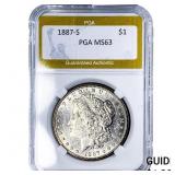 1887-S Morgan Silver Dollar PGA MS63