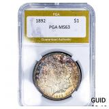 1892 Morgan Silver Dollar PGA MS63