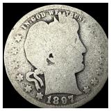 1897 Silver Barber Quarter NICELY CIRCULATED