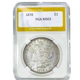 1878 Morgan Silver Dollar PGA MS63