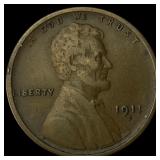 1911-S Lincoln Wheat Cent CLOSELY UNCIRCULATED