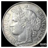 1851A France Silver 5 Francs Maryanne Head