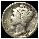 1921 Silver Mercury Dime NICELY CIRCULATED