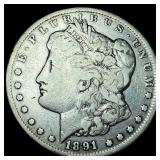 1891-CC Silver Morgan Dollar NEARLY UNCIRCULATED
