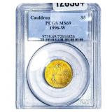 1996-W $5 Gold Eagle Cauldron 1/4oz AGW PCGS MS69
