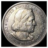 1893 Silver Columbian Expo Half Dollar NEARLY  UN