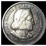 1893 Silver Columbian Expo Half Dollar NEARLY  UN