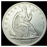 1861 Seated Liberty Half Dollar CLOSELY UNCIRCULAT