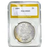 1884 Morgan Silver Dollar PGA MS65