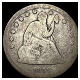 1859-O Silver Seated Liberty Quarter LIGHTLY  CIR