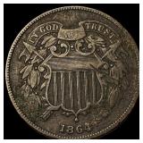 1864 Two-Cent Piece ABOUT UNCIRCULATED ABOUT UNCI