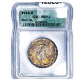 1916-D Walking Liberty Half Dollar ICG MS62 Obvers