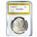 1879-O Morgan Silver Dollar PGA MS64