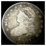 1821 Silver Capped Bust Quarter NICELY   CIRCULAT