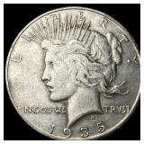 1935-S Silver Peace Dollar NEARLY UNCIRCULATED N