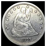 1877-S Silver Seated Liberty Quarter ABOUT UNCIR