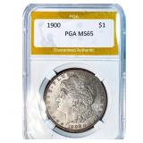 1900 Morgan Silver Dollar PGA MS65