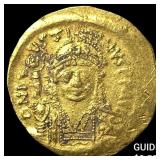 Byzantine Justin II 565-578 AD Gold Solidus