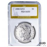 1900-O/CC Morgan Silver Dollar PGA AU53