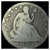 1853 Arrows Seated Liberty Half Dollar NICELY CIRC