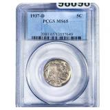 1937-D Buffalo Nickel PCGS MS65