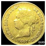 1861 Philippines Gold 1 Peso .0476 AGW