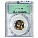 1955 Jefferson Nickel PCGS PR67 CAM