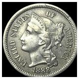 1888 Nickel Three-Cent Piece CLOSELY UNCIRCULATE