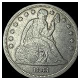 1841 Silver Seated Liberty Dollar NEARLY UNCIRCULA