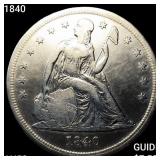 1840 Seated Liberty Dollar CLOSELY UNCIRCULATED