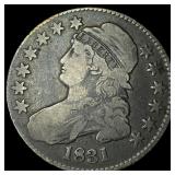 1831 Capped Bust Half Dollar LIGHTLY CIRCULATED