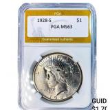 1928-S Morgan Silver Dollar PGA MS63