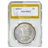 1878-S Morgan Silver Dollar PGA MS63