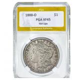 1888-O Morgan Silver Dollar PGA XF45 Hot Lips