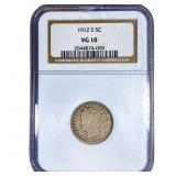 1912-S Liberty Victory Nickel NGC VG10