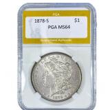 1878-S Morgan Silver Dollar PGA MS64