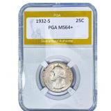 1932-S Washington Silver Quarter PGA MS64+