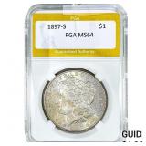 1897-S Morgan Silver Dollar PGA MS64