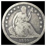 1840 Silver Seated Liberty Dime NICELY CIRCULATE